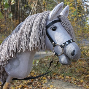 Hobby horse with bridle A3 Blue Roan PRINCESS