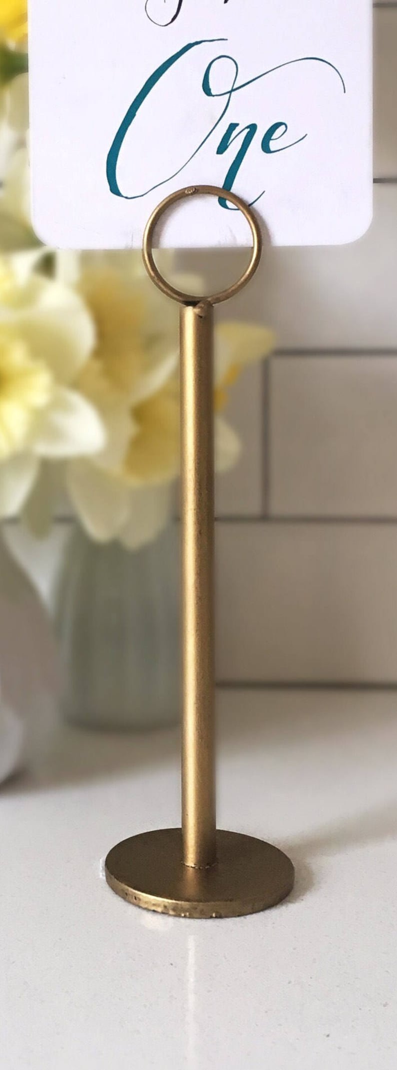 Antique Gold Table Number Holder Gold Menu Holder Gold Etsy