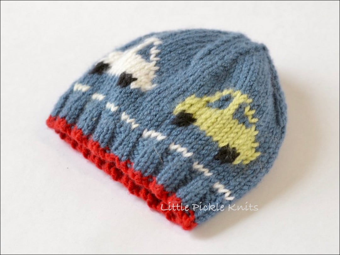 NEW Baby Hat KNITTING PATTERN Little Cars Rib Hat Etsy