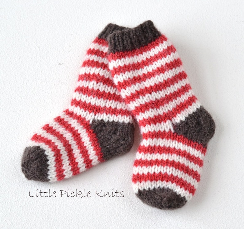 SIMPLE Stripy Baby Sock Knitting Pattern Etsy Australia