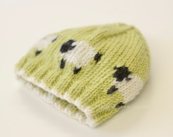 SCHAFE Mütze STRICKMUSTER Little Baa Baa Rib Hat