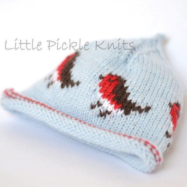CHRISTMAS Baby KNITTING PATTERNS - Christmas knits  robins pixie beanie - newborn to 5 years