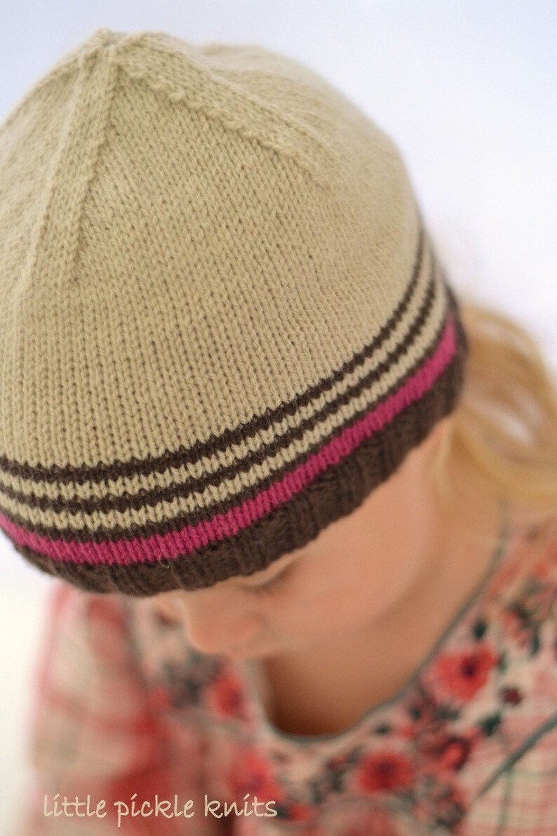 EASY KNITTING PATTERNS pdf kids Stripy Beanie