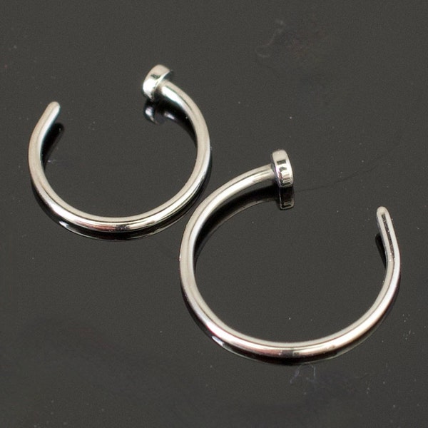 Titanium Nose Ring, Titanium Ring, 22g 20g 18g, Piercing, Body Piercing, Silver, Hoop, Body Kandie, Nose Jewelry