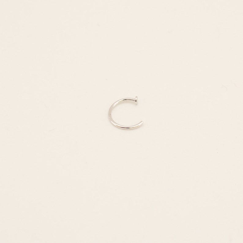 White Gold Nose Ring Nose Piercing For Her 20g 14k Gold Nose Rings Nose Hoops 18g