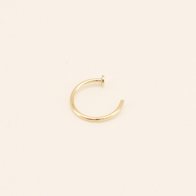 14k Gold Nose Rings Gold Nose Hoop Yellow Gold Nose Etsy