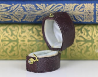 Antique Ring Box Engagement or Wedding Ring Box - Tiny Ring Box