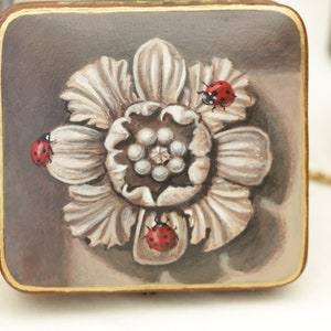 Ladybirds Antique Jewellery box painted by Irene Owens image 9