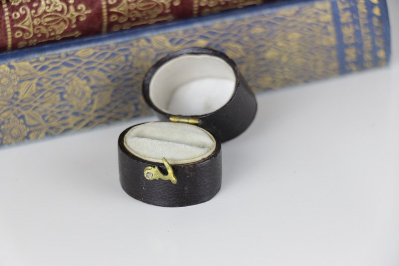 Black Antique Ring Box Engagement or Wedding Ring Box