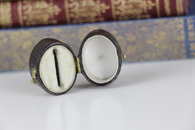 Black Antique Ring Box Engagement or Wedding Ring Box
