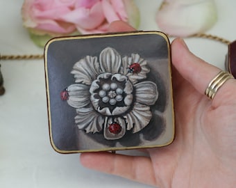 Ladybirds - Antique Jewellery box painted by Irene Owens