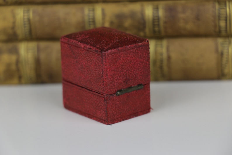 Antique Ring Box Engagement or Wedding Ring Box Vintage Ring Box Rectangular