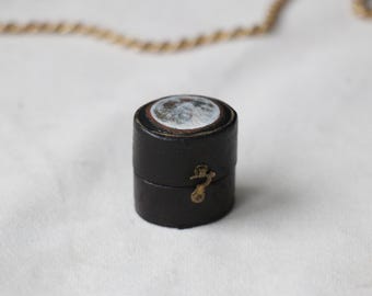 Full Moon - Antique Ring Box with painting by Irene Owens