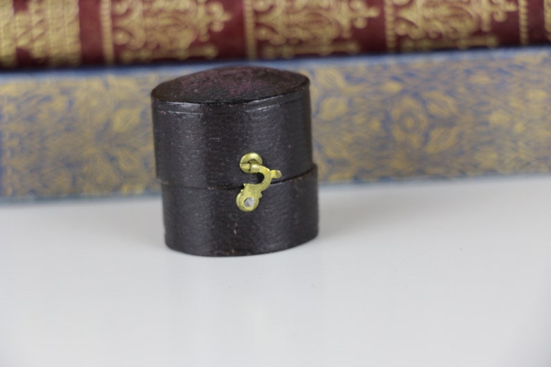 Black Antique Ring Box Engagement or Wedding Ring Box