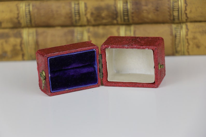 Antique Ring Box Engagement or Wedding Ring Box Vintage Ring Box Rectangular