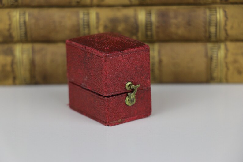 Antique Ring Box Engagement or Wedding Ring Box Vintage Ring Box Rectangular