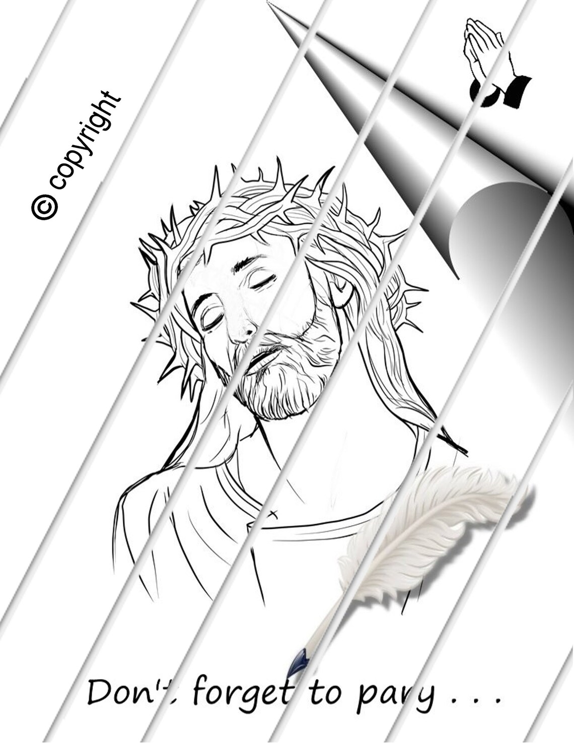Religious Coloring Pages of Jesus for Adults - Etsy