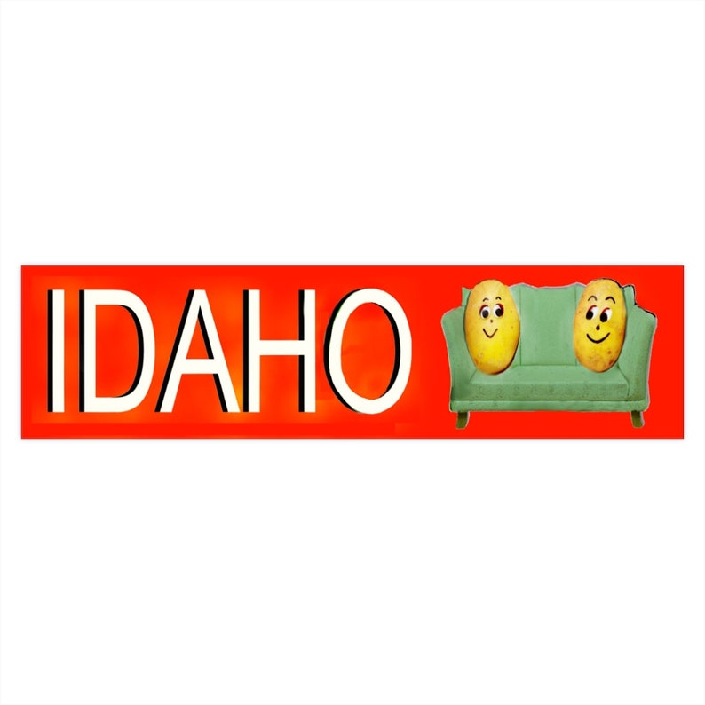 IDAHO Couch Potato Bumper Sticker image 1