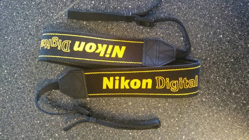 Nikon Digital Woven Camera Strap Black and Yellow