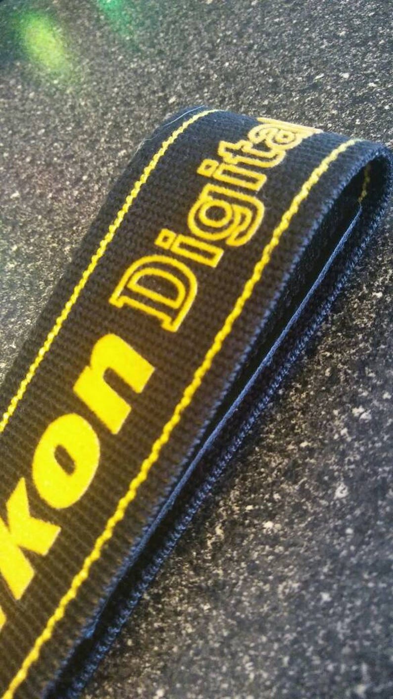 Nikon Digital Woven Camera Strap Black and Yellow
