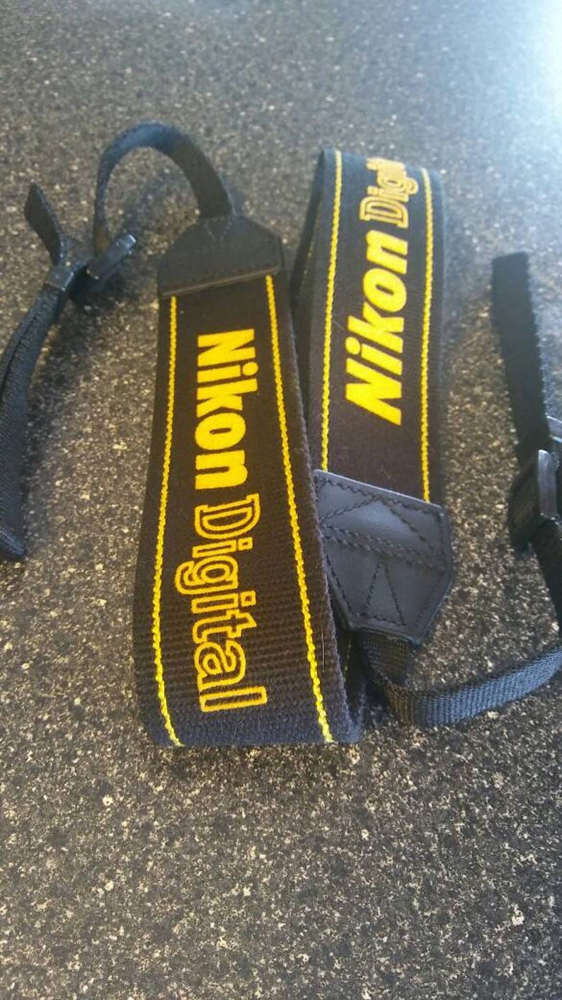 Nikon Digital Woven Camera Strap Black and Yellow
