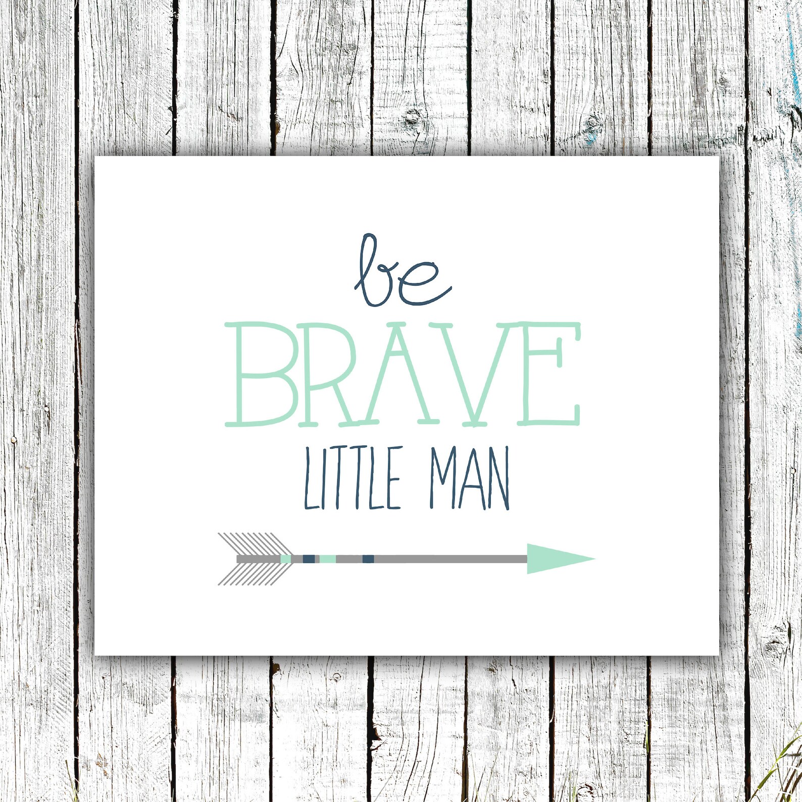 Boy s Nursery Bundle Mint Navy And Gray Set Five Etsy