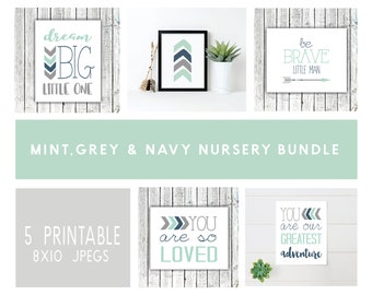 Navy and Mint | Etsy
