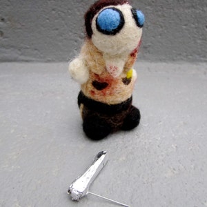 Needle Felted Rick Grimes and Torso Zombie The Walking Dead image 3