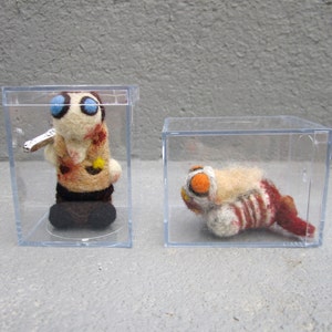 Needle Felted Rick Grimes and Torso Zombie The Walking Dead image 2