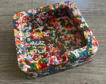 Sprinkle ashtray, gift for baker, resin ashtray, gift for smoker