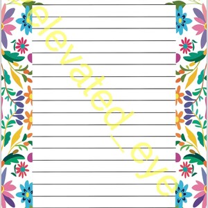 Druckbares Notizbuch, To Do Liste, florales druckbares Notizbuch, digitaler Download, Journal, Planer
