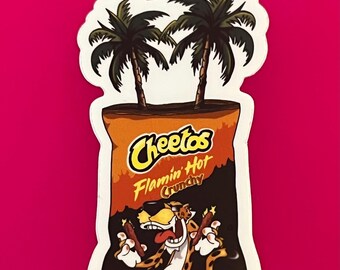 Hot Cheeto sticker, los angeles sticker, funny sticker, waterproof palm tree sticker, kindle sticker