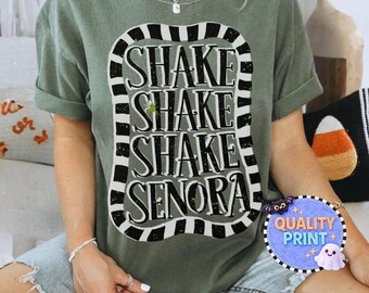 Shake Shake Shake T-Shirt - Awesome Cool Halloween Costume Tee, Stripe Fall Tee, Halloween Movie Inspired, Funny Trendy Top, Comfort Colors®