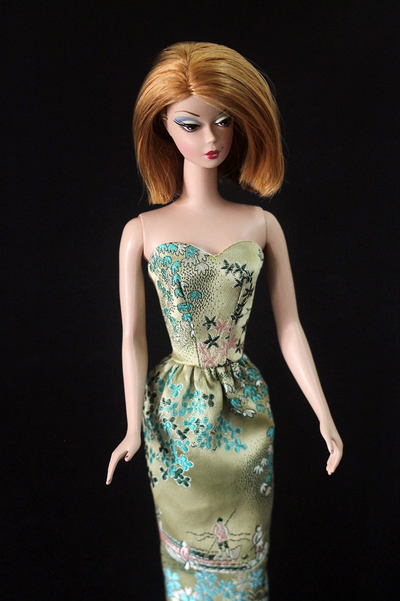 Silkstone Barbie dress Silkstone Barbie doll Repro Barbie Etsy