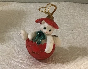 Calico Kitten - Kitten Sitting In Broken Ornament