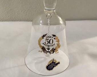 West Virginia Glass 50th Anniversary Bell