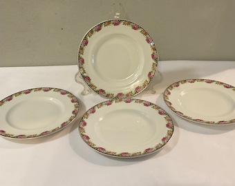 Johnson Bros Pink Rose Desert Plates