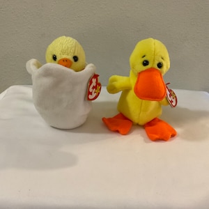 Quackers and Egbert Beanie Babies
