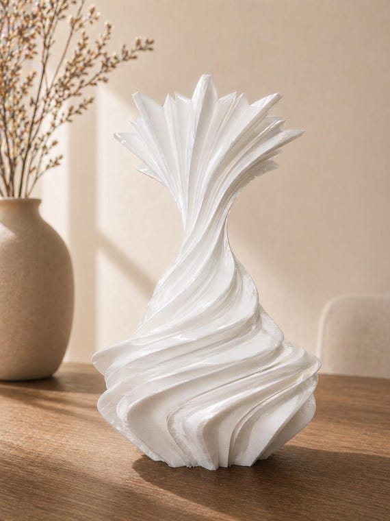 Cascade Elegance Vase,  Home Decor Biodegradable Plastic