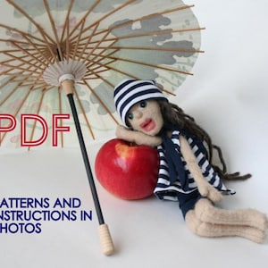 Doll (27cm) can open its mouth. PDF instructions step by step in photos. OMtoy - is a new funny sort of small Puppet.