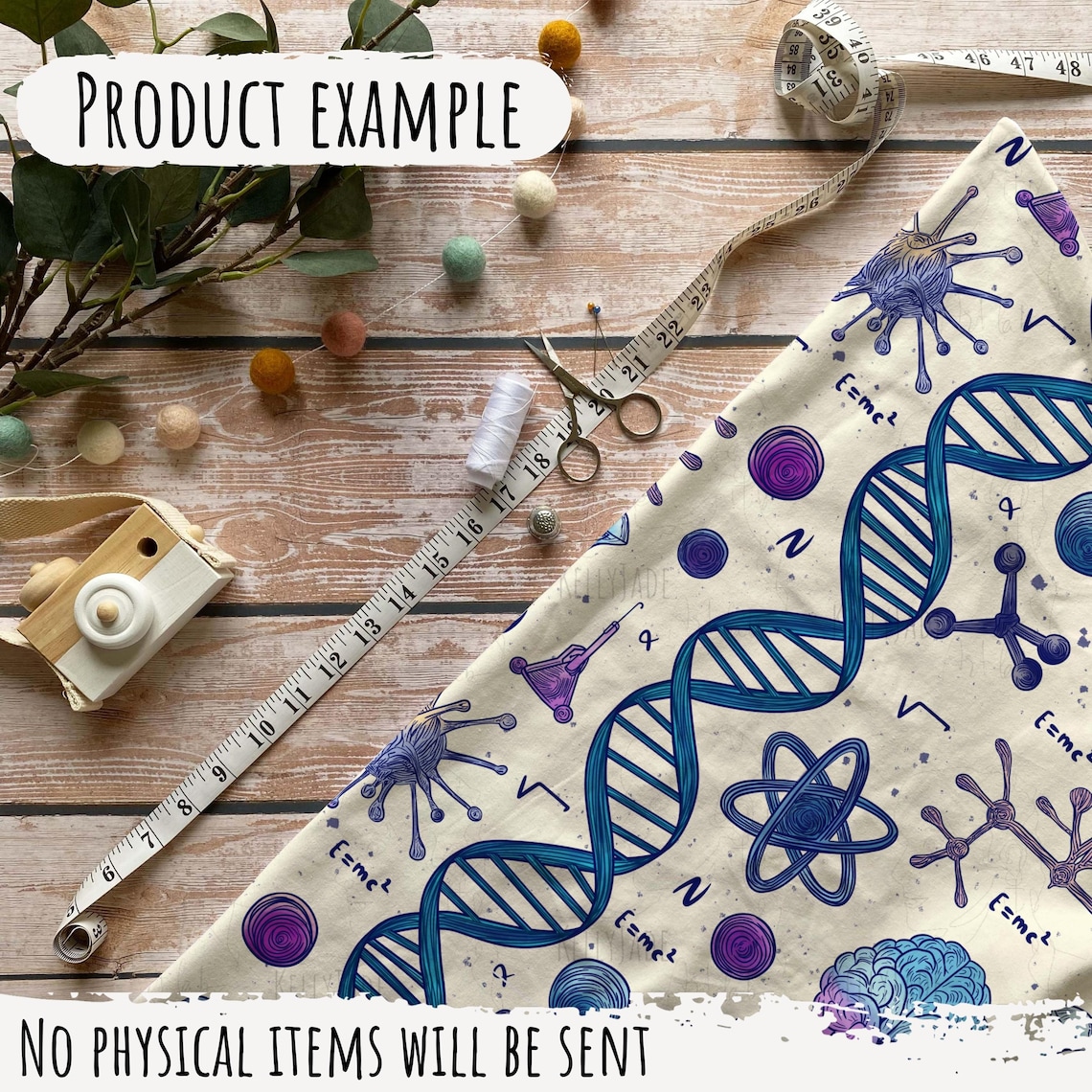 DNA Science Brain Seamless File Digital Paper 300 DPI PNG Instant ...