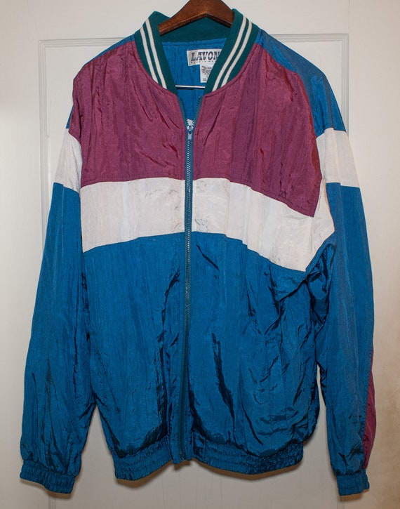 Vintage 90s Colorblock Lavon Windbreaker Jacket Tr