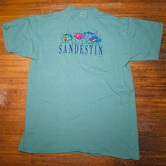 Vtg 80s 90s Sandestin T shirt Single Stitch Overs… - image 2