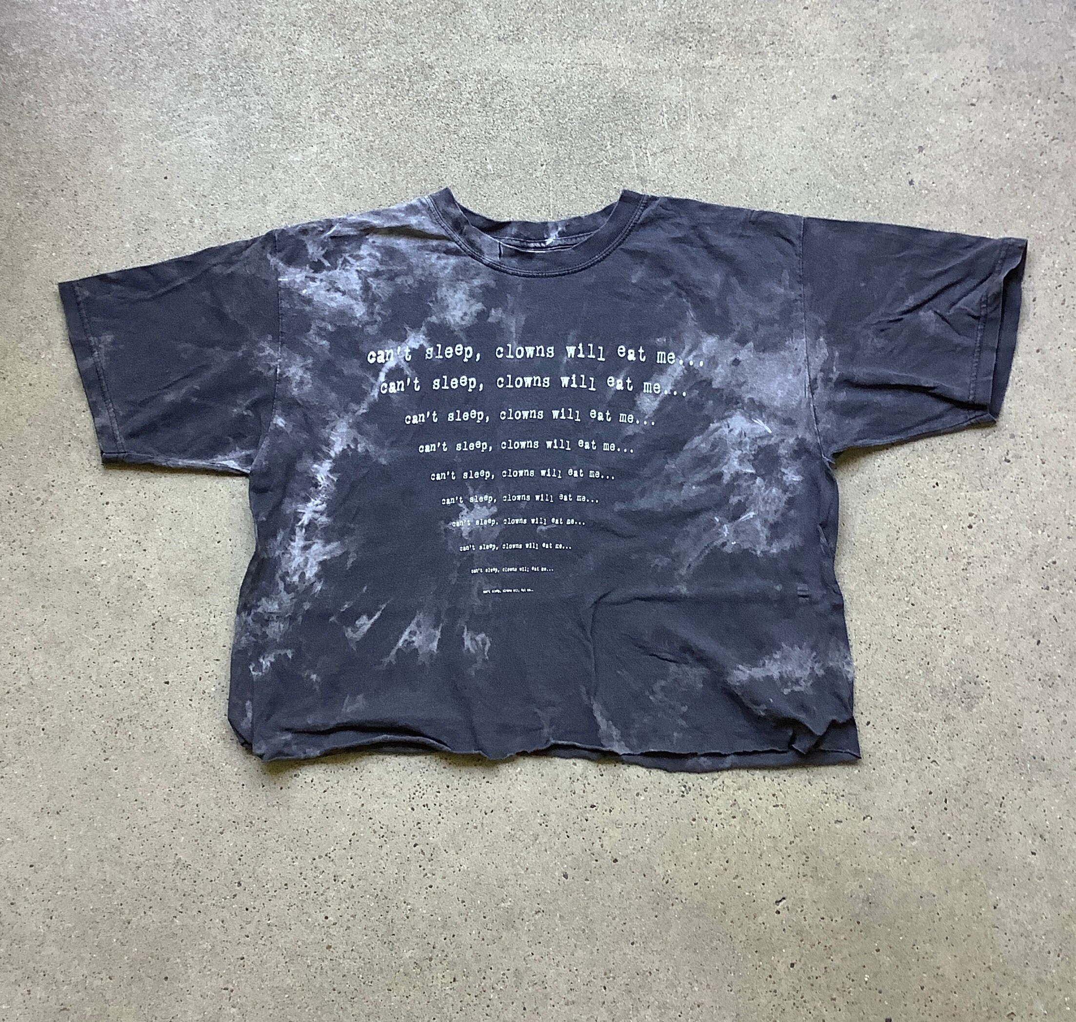 Vtg Y2K 2000s Tie Dyed Cant Sleep Clowns Will Eat Me Crop Top - Etsy