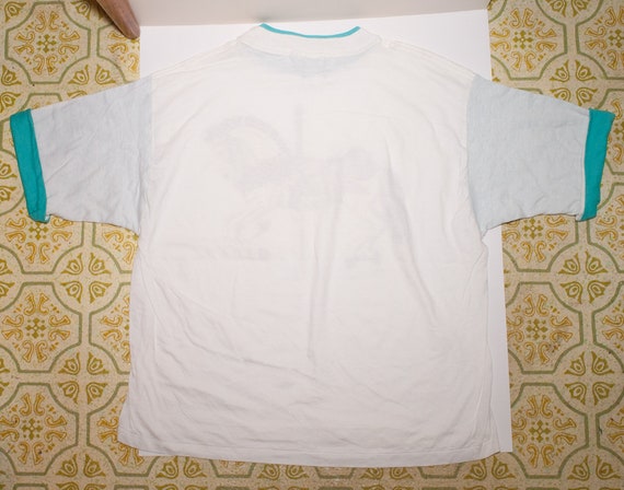 Vtg 90s Gitano Carousel Horse T Shirt Single Stit… - image 3