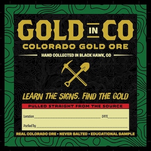 Colorado Gold Ore – Gold Bearing Quartz Specimen from Black Hawk Mining District – Prospecting & Geology Sample