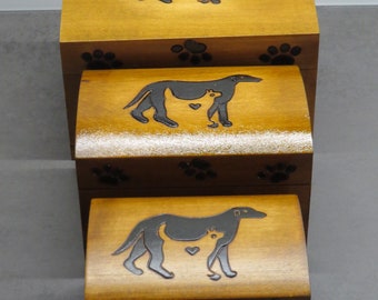 Personalised Engraved Pet Portrait Box Pet Drawing Storage Gift Dog Cat Treats Box Pet Photo Memory Box Pet Toy Box Paw Print Box