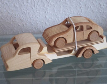 Car transporter truck car vintage car wood