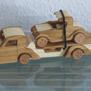 Car transporter truck car vintage car wood