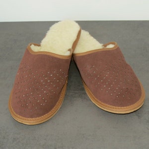 Men slippers sandals house sandals shoes lambskin slippers hut shoes